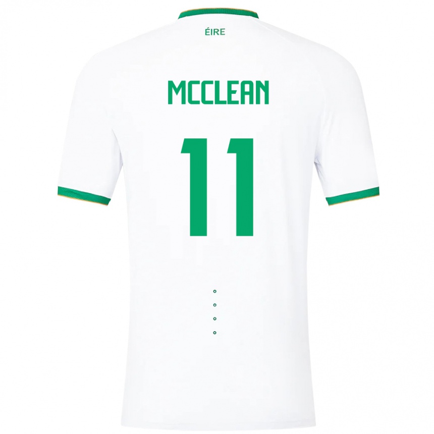 Niño Fútbol Camiseta Irlanda James Mcclean #11 Blanco 2ª Equipación 24-26 México