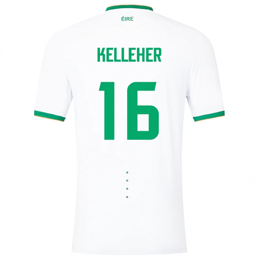 Niño Fútbol Camiseta Irlanda Caoimhín Kelleher #16 Blanco 2ª Equipación 24-26 México