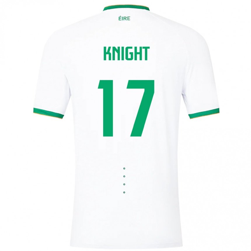 Niño Fútbol Camiseta Irlanda Jason Knight #17 Blanco 2ª Equipación 24-26 México