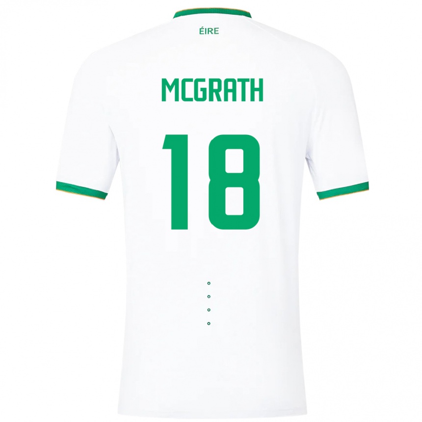 Niño Fútbol Camiseta Irlanda Jamie Mcgrath #18 Blanco 2ª Equipación 24-26 México