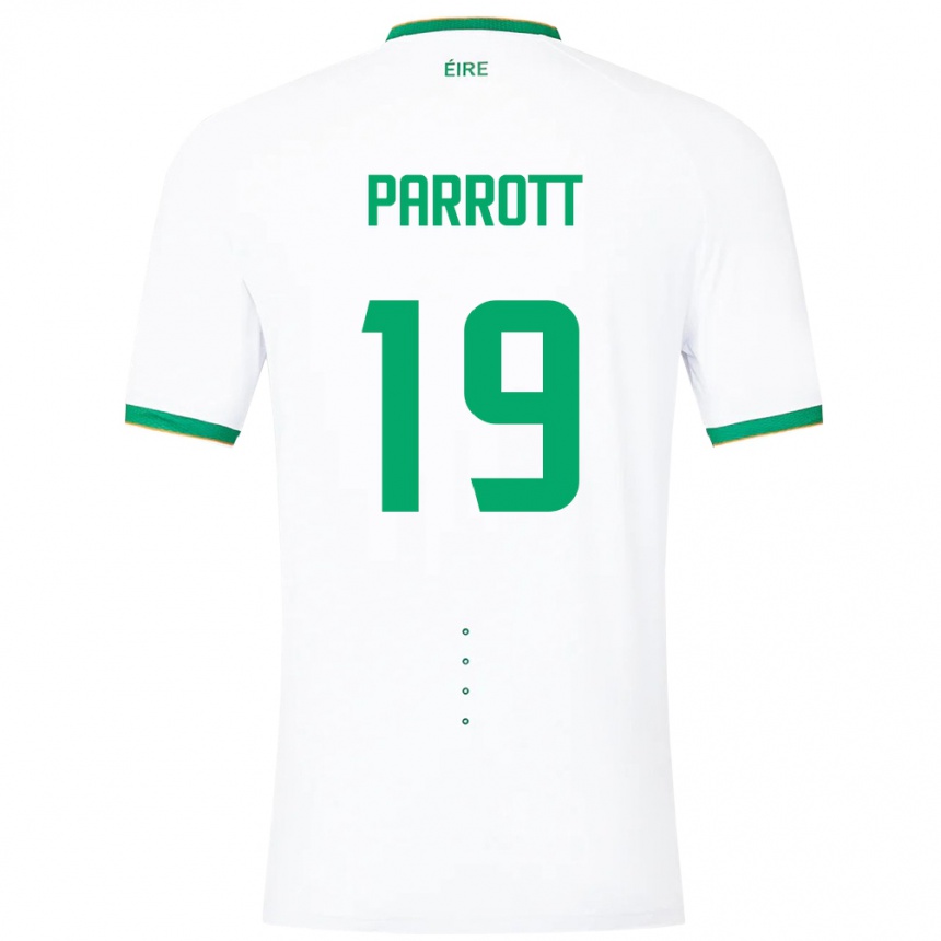 Niño Fútbol Camiseta Irlanda Troy Parrott #19 Blanco 2ª Equipación 24-26 México