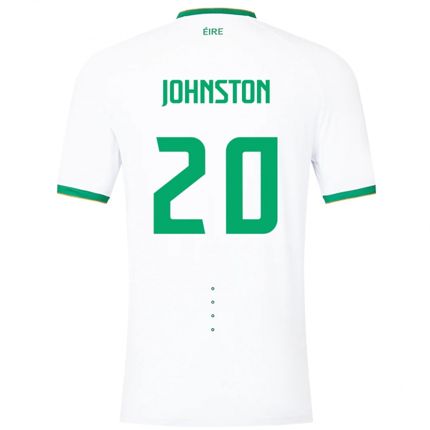 Niño Fútbol Camiseta Irlanda Mikey Johnston #20 Blanco 2ª Equipación 24-26 México