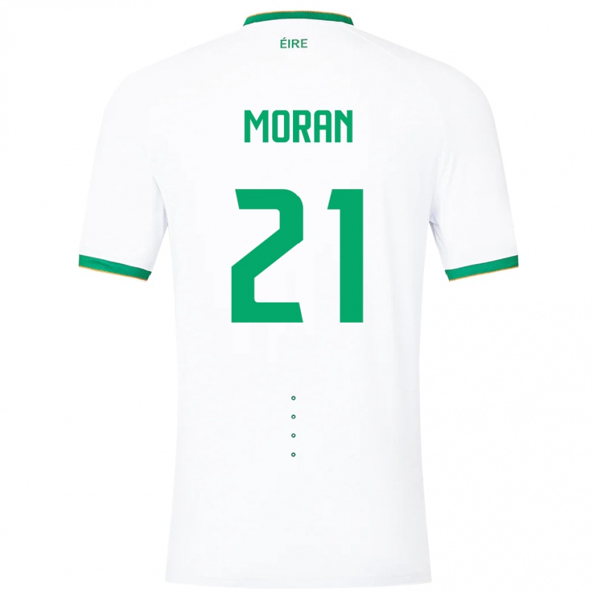 Niño Fútbol Camiseta Irlanda Andy Moran #21 Blanco 2ª Equipación 24-26 México