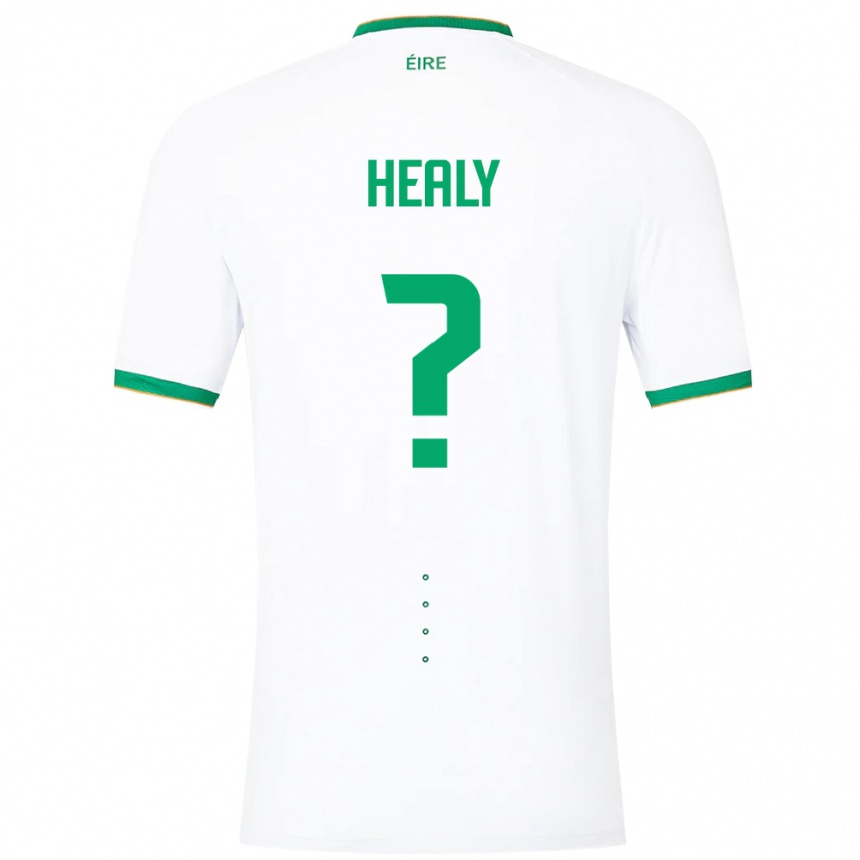 Niño Fútbol Camiseta Irlanda Matthew Healy #0 Blanco 2ª Equipación 24-26 México