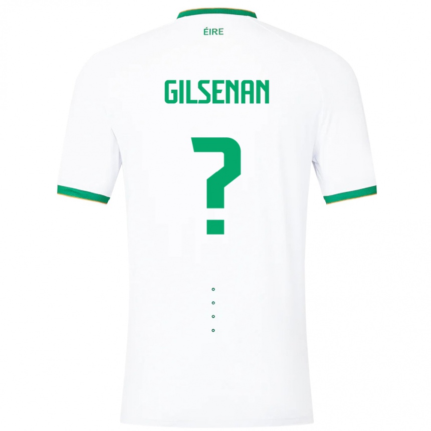 Niño Fútbol Camiseta Irlanda Zak Gilsenan #0 Blanco 2ª Equipación 24-26 México