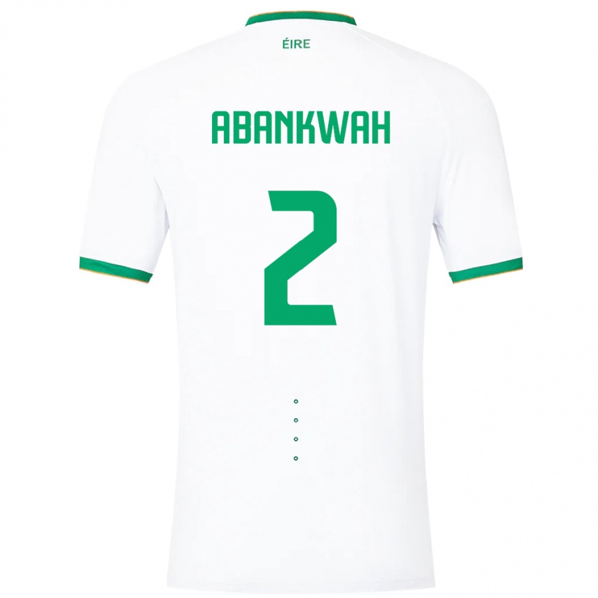 Niño Fútbol Camiseta Irlanda James Abankwah #2 Blanco 2ª Equipación 24-26 México