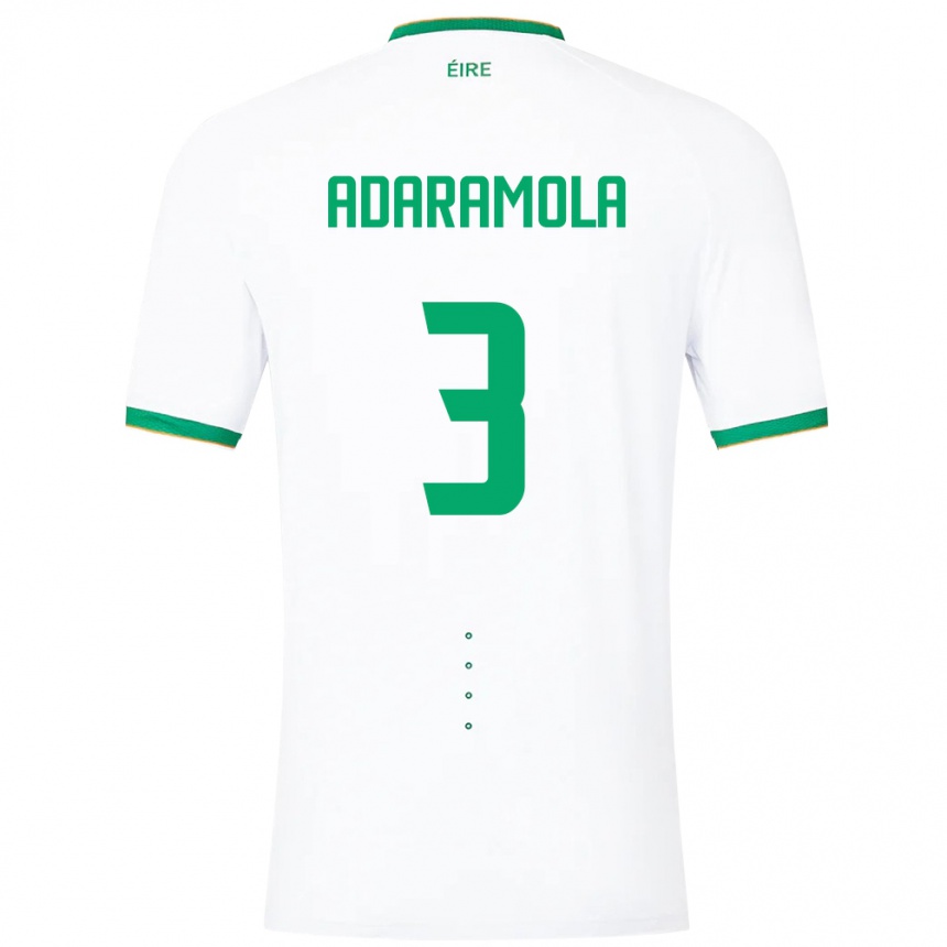 Niño Fútbol Camiseta Irlanda Tayo Adaramola #3 Blanco 2ª Equipación 24-26 México