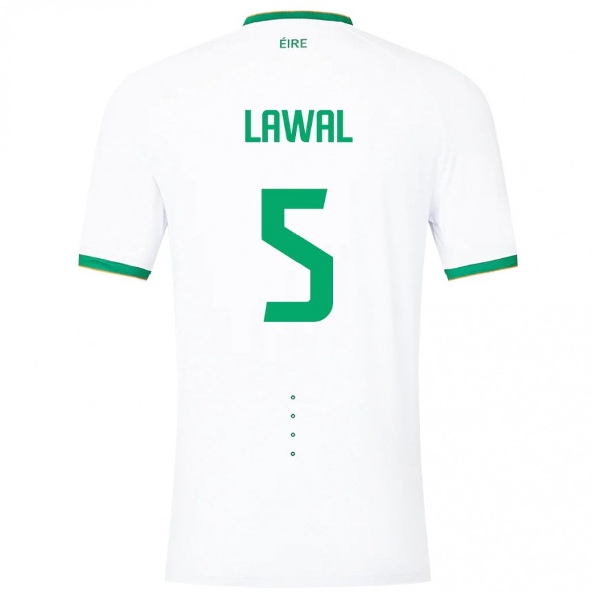 Niño Fútbol Camiseta Irlanda Bosun Lawal #5 Blanco 2ª Equipación 24-26 México