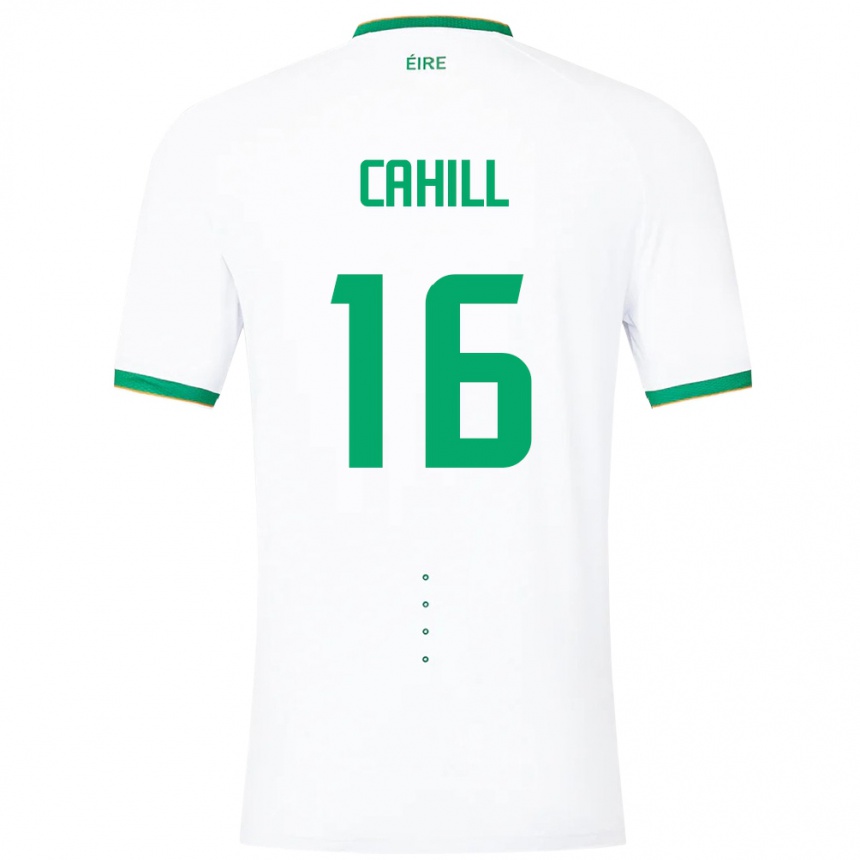 Niño Fútbol Camiseta Irlanda Killian Cahill #16 Blanco 2ª Equipación 24-26 México