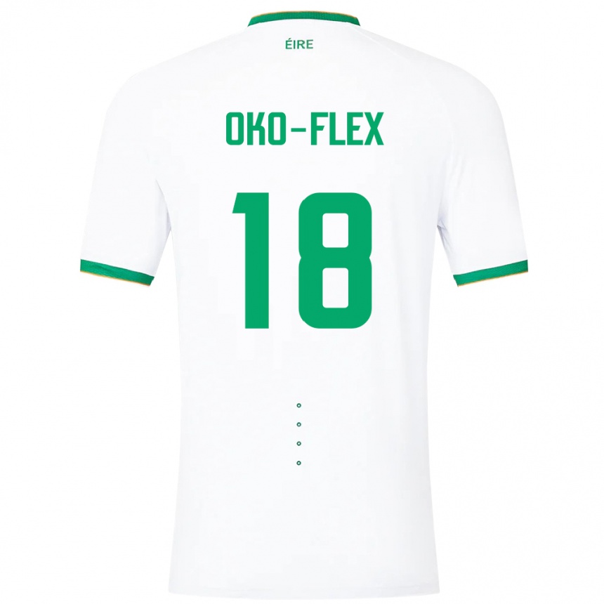 Niño Fútbol Camiseta Irlanda Armstrong Oko-Flex #18 Blanco 2ª Equipación 24-26 México