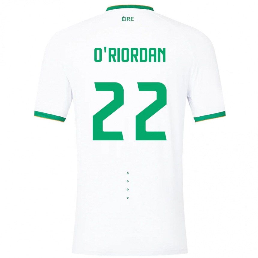 Niño Fútbol Camiseta Irlanda Connor O'riordan #22 Blanco 2ª Equipación 24-26 México