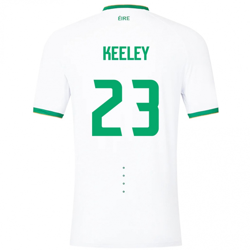 Niño Fútbol Camiseta Irlanda Josh Keeley #23 Blanco 2ª Equipación 24-26 México