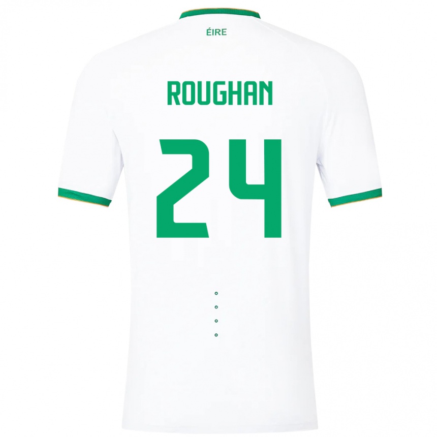 Niño Fútbol Camiseta Irlanda Sean Roughan #24 Blanco 2ª Equipación 24-26 México