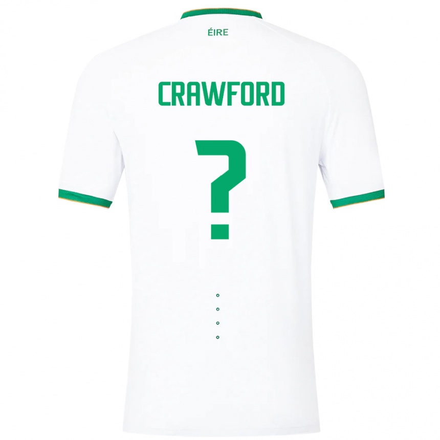 Niño Fútbol Camiseta Irlanda James Crawford #0 Blanco 2ª Equipación 24-26 México