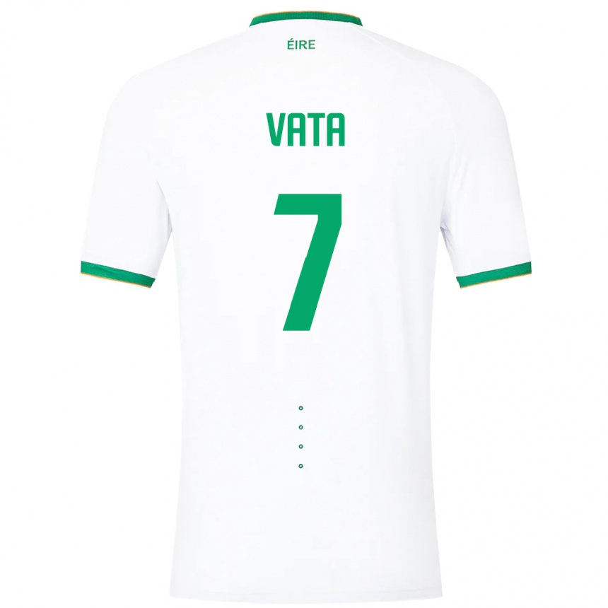 Niño Fútbol Camiseta Irlanda Rocco Vata #7 Blanco 2ª Equipación 24-26 México