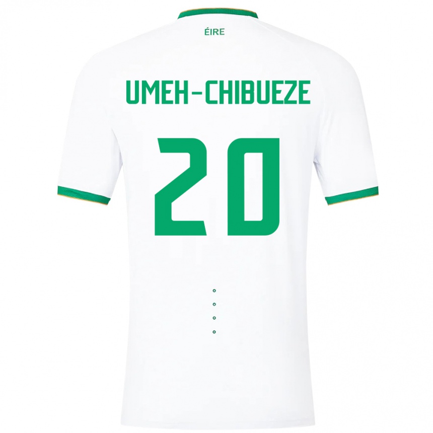 Niño Fútbol Camiseta Irlanda Franco Umeh-Chibueze #20 Blanco 2ª Equipación 24-26 México