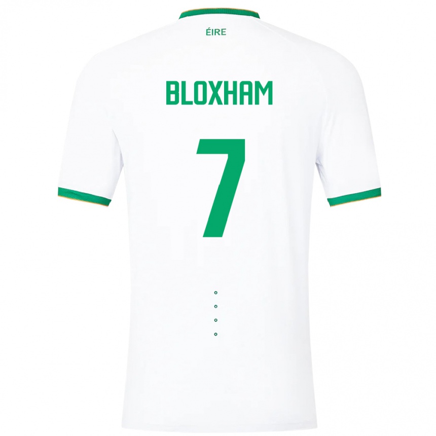 Niño Fútbol Camiseta Irlanda Tom Bloxham #7 Blanco 2ª Equipación 24-26 México