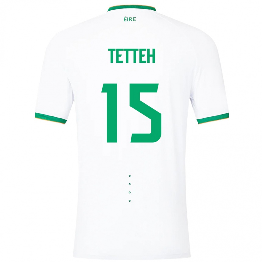 Niño Fútbol Camiseta Irlanda Gideon Tetteh #15 Blanco 2ª Equipación 24-26 México