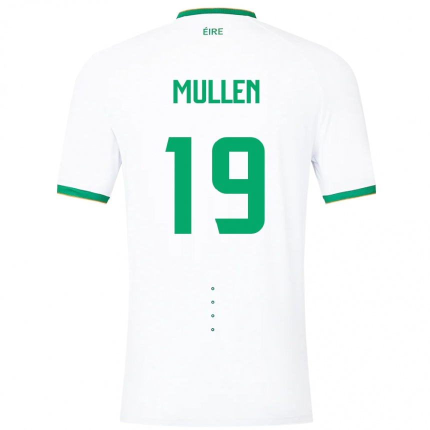 Niño Fútbol Camiseta Irlanda Senan Mullen #19 Blanco 2ª Equipación 24-26 México