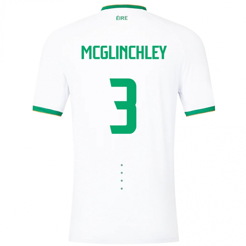 Niño Fútbol Camiseta Irlanda Harry Mcglinchley #3 Blanco 2ª Equipación 24-26 México