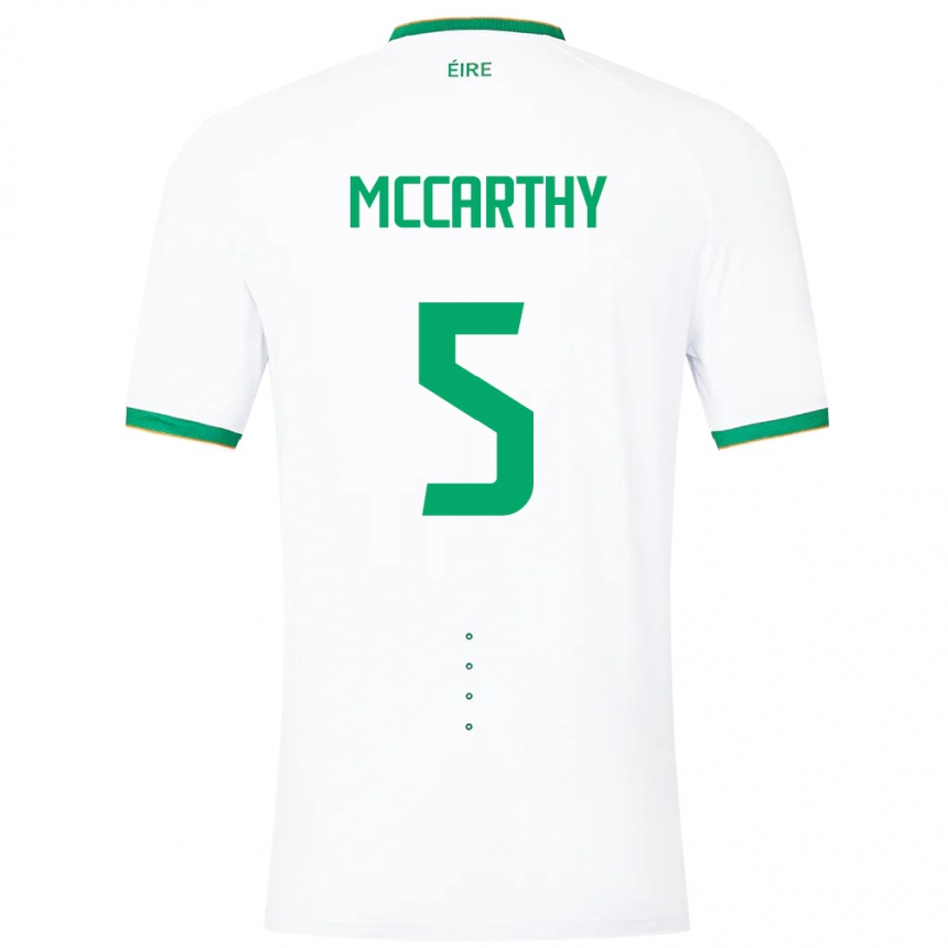 Niño Fútbol Camiseta Irlanda Taylor Mccarthy #5 Blanco 2ª Equipación 24-26 México