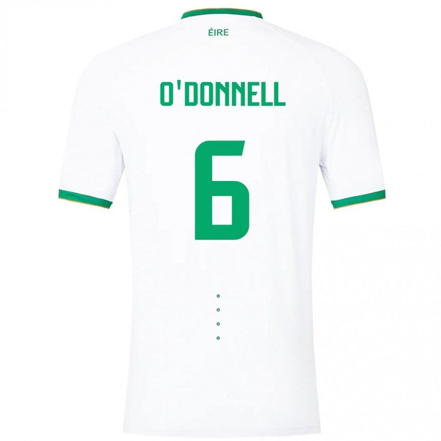 Niño Fútbol Camiseta Irlanda Luke O'donnell #6 Blanco 2ª Equipación 24-26 México