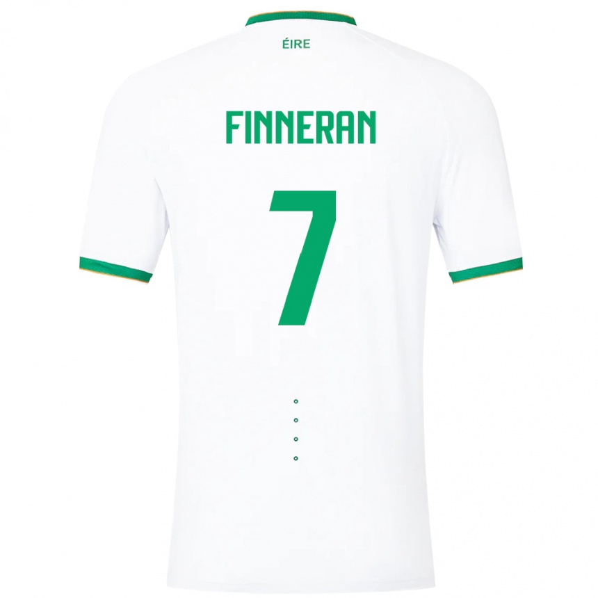 Niño Fútbol Camiseta Irlanda Rory Finneran #7 Blanco 2ª Equipación 24-26 México