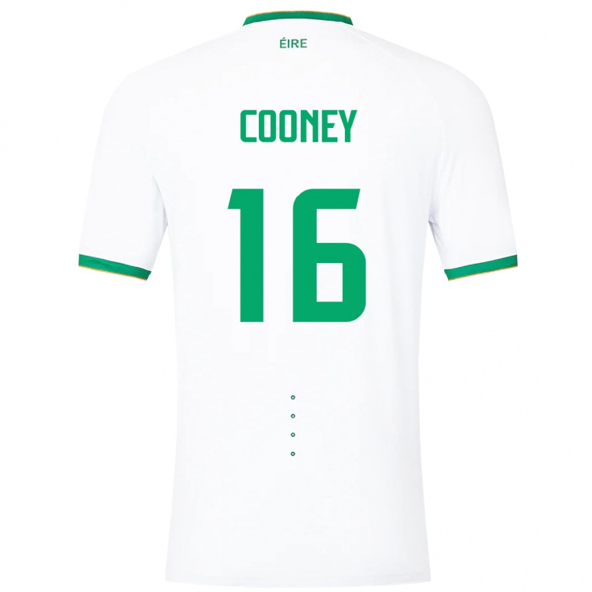 Niño Fútbol Camiseta Irlanda Oisin Cooney #16 Blanco 2ª Equipación 24-26 México