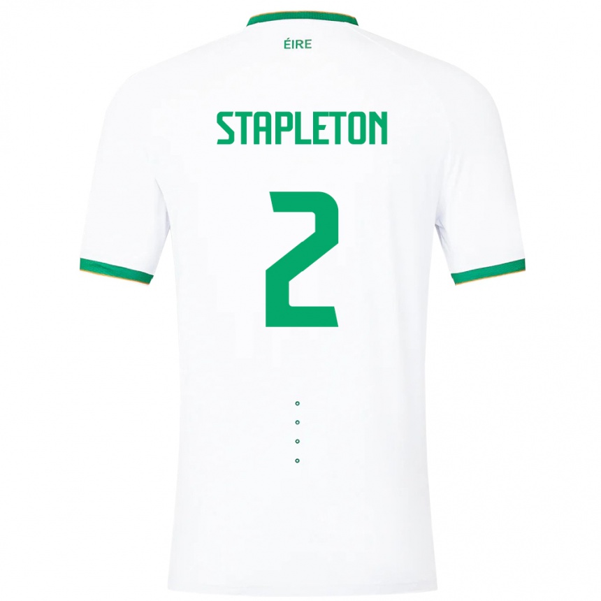 Niño Fútbol Camiseta Irlanda Jessie Stapleton #2 Blanco 2ª Equipación 24-26 México