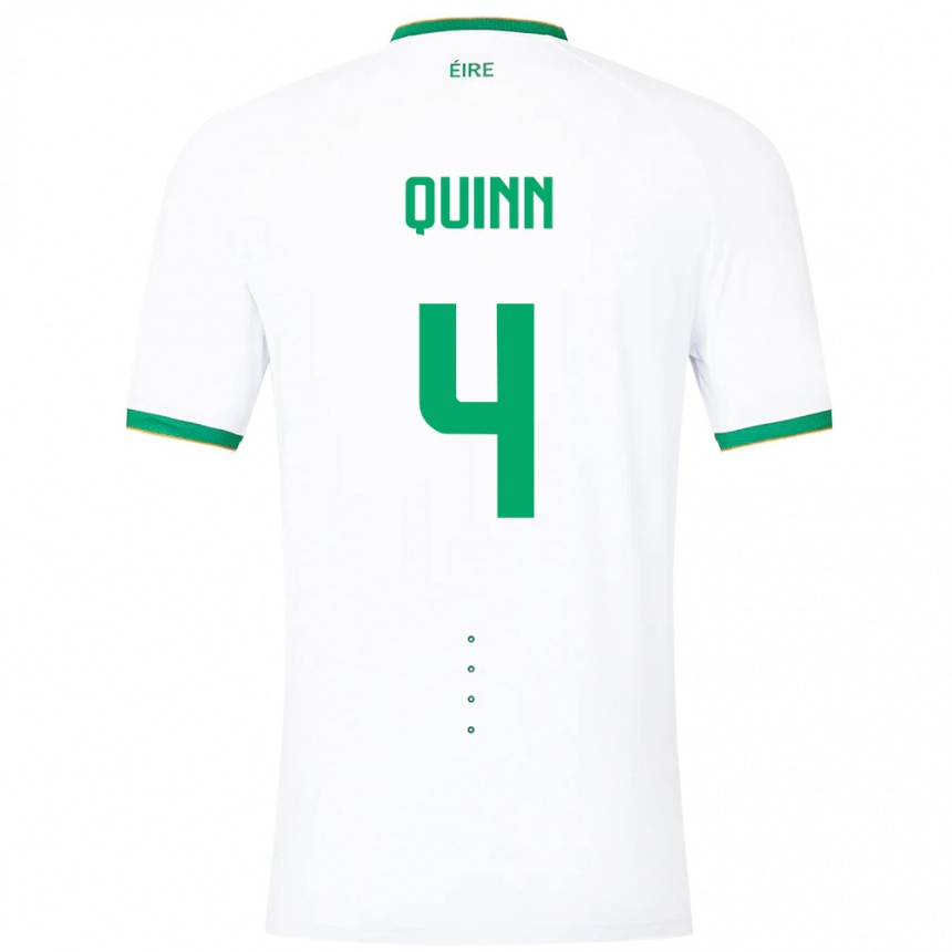 Niño Fútbol Camiseta Irlanda Louise Quinn #4 Blanco 2ª Equipación 24-26 México