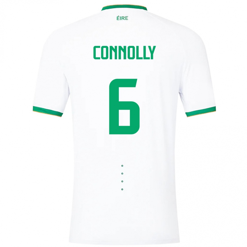 Niño Fútbol Camiseta Irlanda Megan Connolly #6 Blanco 2ª Equipación 24-26 México