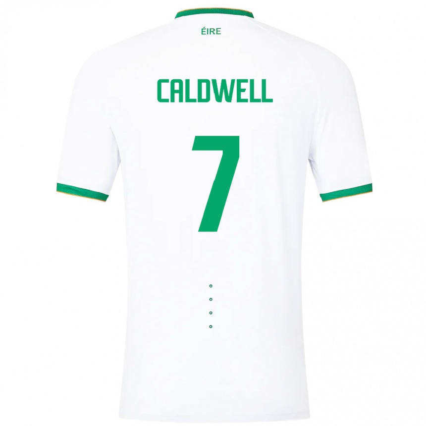 Niño Fútbol Camiseta Irlanda Diane Caldwell #7 Blanco 2ª Equipación 24-26 México