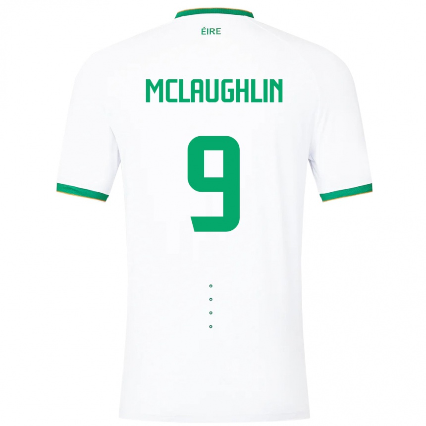 Niño Fútbol Camiseta Irlanda Erin Mclaughlin #9 Blanco 2ª Equipación 24-26 México