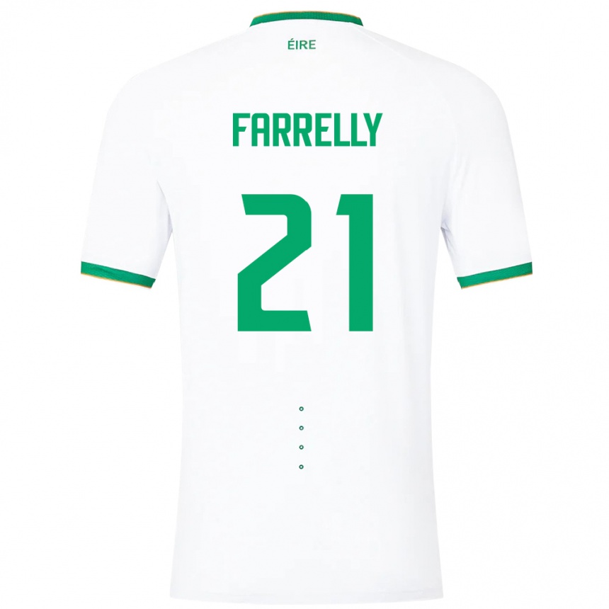 Niño Fútbol Camiseta Irlanda Sinead Farrelly #21 Blanco 2ª Equipación 24-26 México