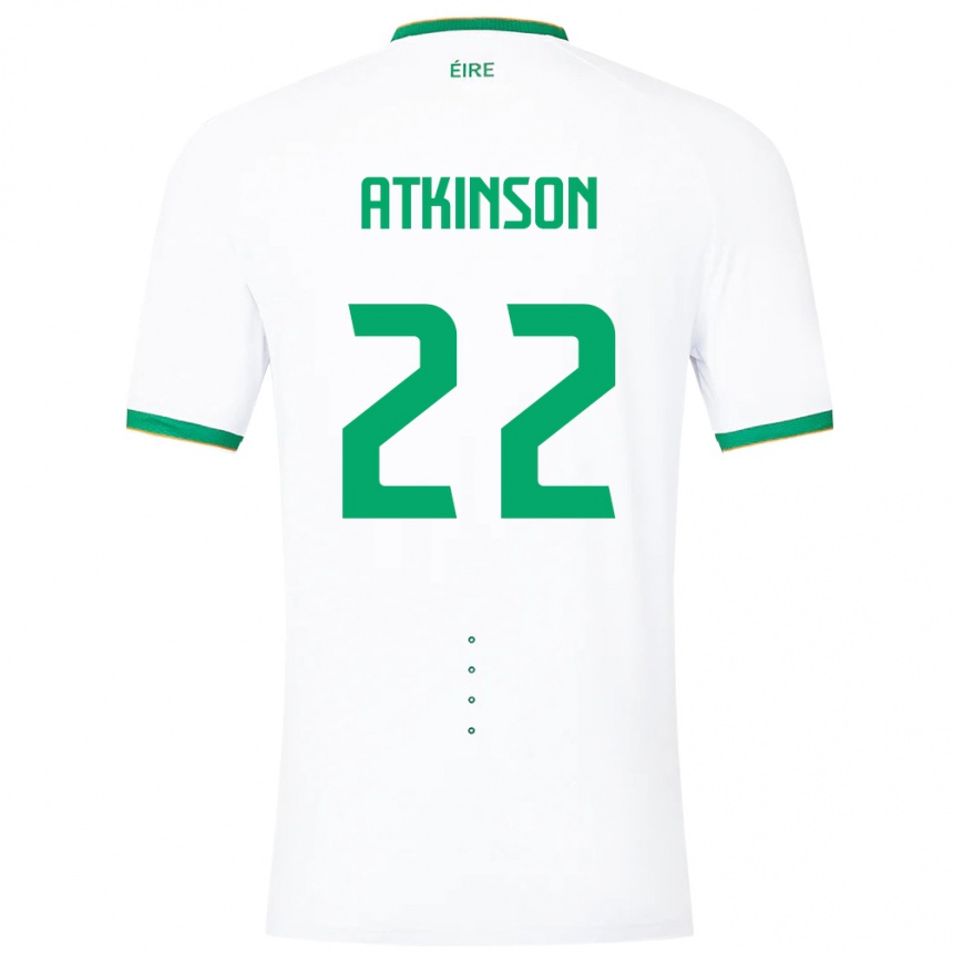 Niño Fútbol Camiseta Irlanda Isibeal Atkinson #22 Blanco 2ª Equipación 24-26 México