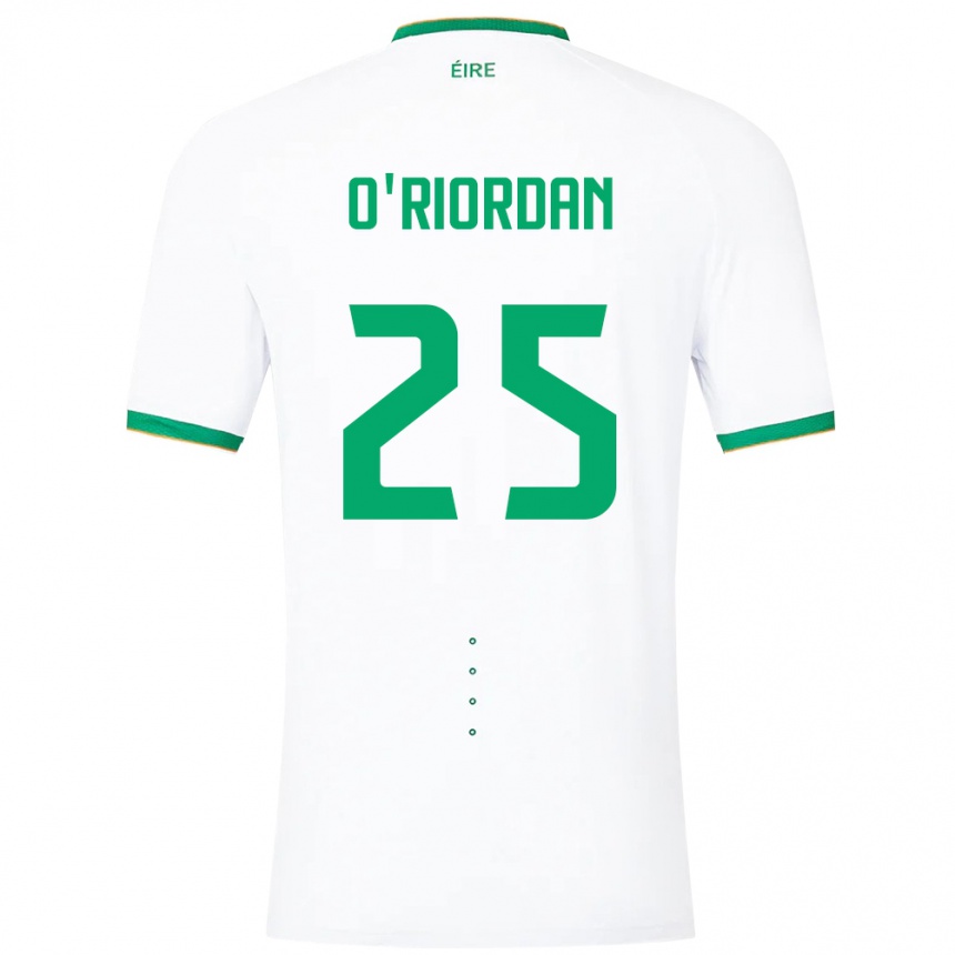 Niño Fútbol Camiseta Irlanda Claire O'riordan #25 Blanco 2ª Equipación 24-26 México