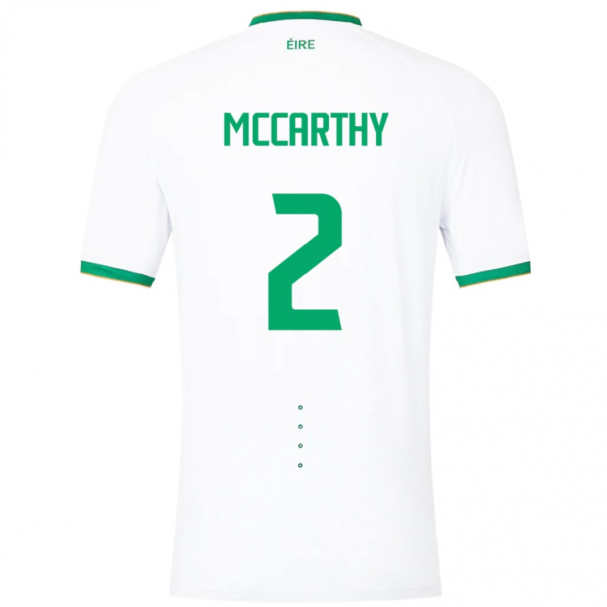 Niño Fútbol Camiseta Irlanda Savannah Mccarthy #2 Blanco 2ª Equipación 24-26 México