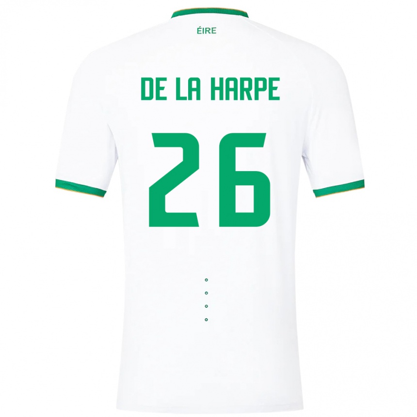 Niño Fútbol Camiseta Irlanda Deborah-Anne De La Harpe #26 Blanco 2ª Equipación 24-26 México