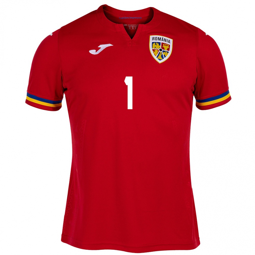 Niño Fútbol Camiseta Rumania Florin Niță #1 Rojo 2ª Equipación 24-26 México