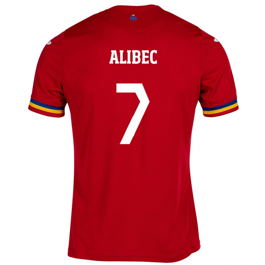Niño Fútbol Camiseta Rumania Denis Alibec #7 Rojo 2ª Equipación 24-26 México