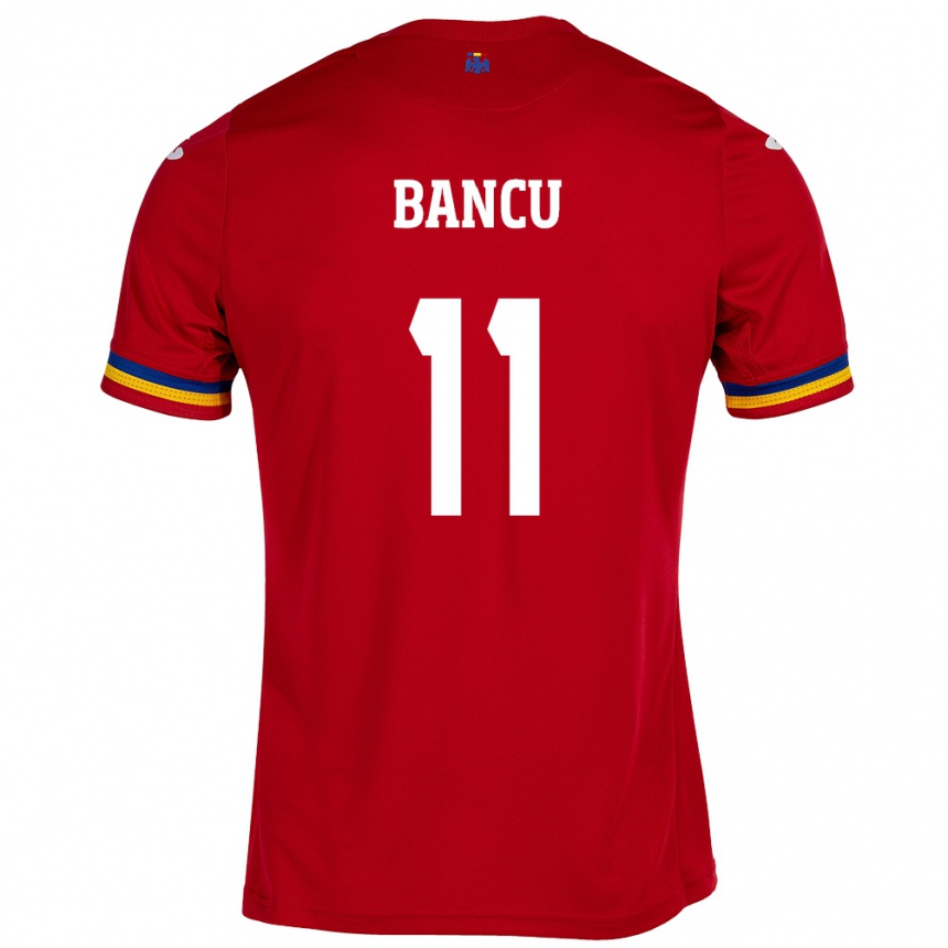 Niño Fútbol Camiseta Rumania Nicuşor Bancu #11 Rojo 2ª Equipación 24-26 México