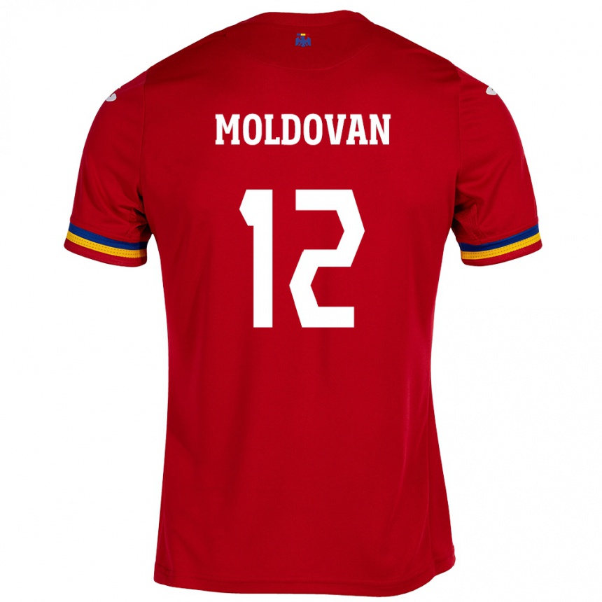 Niño Fútbol Camiseta Rumania Horaţiu Moldovan #12 Rojo 2ª Equipación 24-26 México