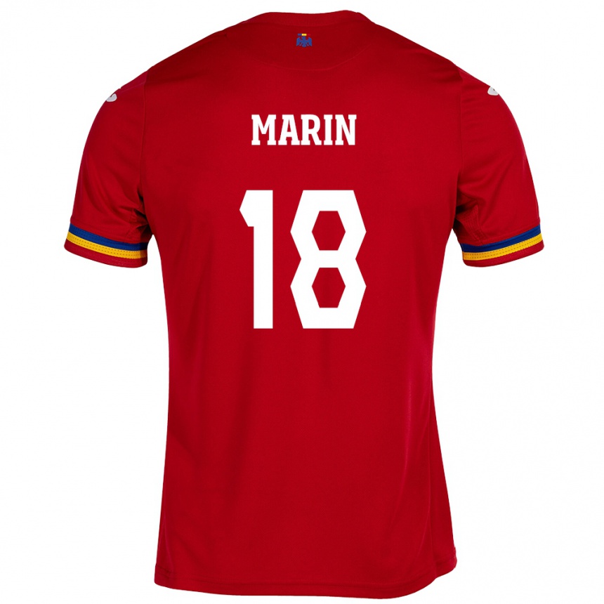 Niño Fútbol Camiseta Rumania Răzvan Marin #18 Rojo 2ª Equipación 24-26 México