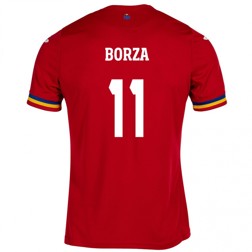 Niño Fútbol Camiseta Rumania Andrei Borza #11 Rojo 2ª Equipación 24-26 México