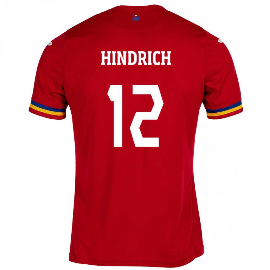 Niño Fútbol Camiseta Rumania Otto Hindrich #12 Rojo 2ª Equipación 24-26 México