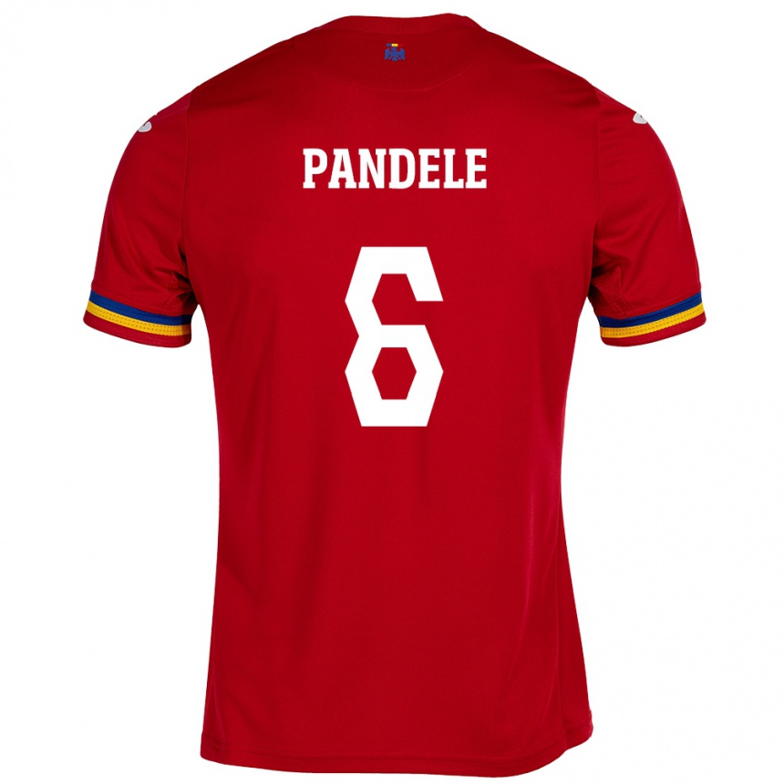 Niño Fútbol Camiseta Rumania Andrei Pandele #6 Rojo 2ª Equipación 24-26 México