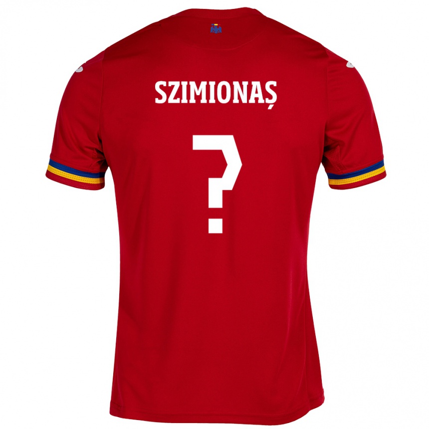 Niño Fútbol Camiseta Rumania Luca Szimionaș #0 Rojo 2ª Equipación 24-26 México