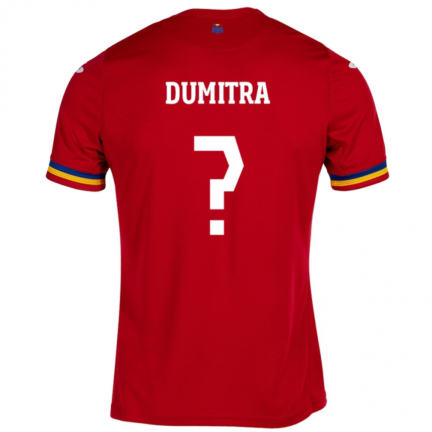 Niño Fútbol Camiseta Rumania John Dumitra #0 Rojo 2ª Equipación 24-26 México