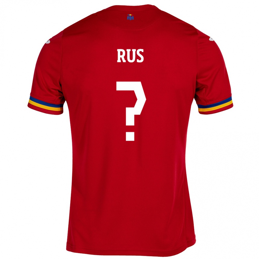 Niño Fútbol Camiseta Rumania Jayden Rus #0 Rojo 2ª Equipación 24-26 México