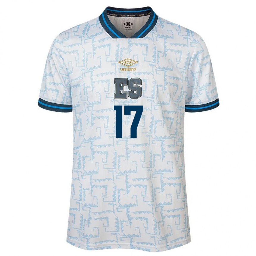 Niño Fútbol Camiseta El Salvador Eduardo Rivas #17 Blanco 2ª Equipación 24-26 México